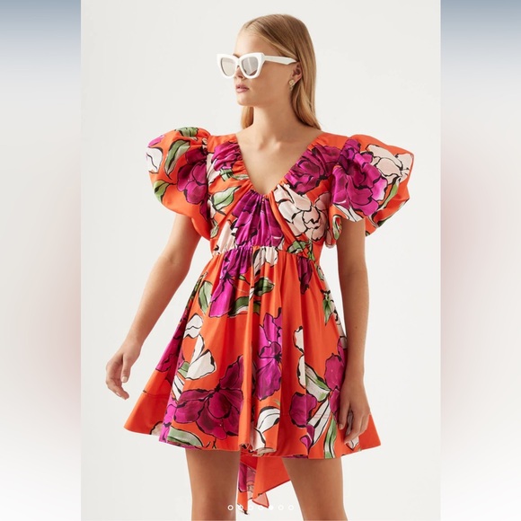 NWT Aje Gretta Bow Back Mini Dress - Picture 4 of 14